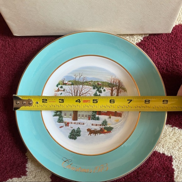 Vintage Avon Christmas Plate 1973 With Orig Box - Picture 5 of 7